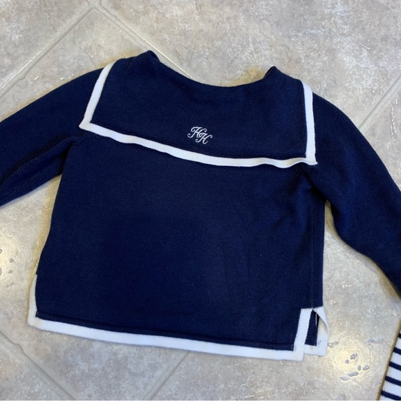 Hope & Henry Baby Girl Nautical Outfit with Pants and 2 Tops 3-6M - Picture 3 of 9